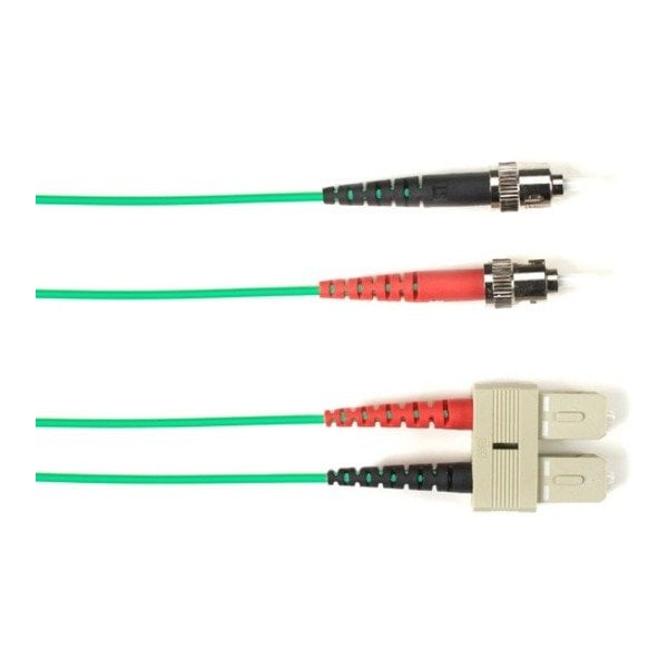 Black Box Os2 9-Micron Single-Mode Fiber Optic Patch Cable - Lszh, St-Sc,  FOLZHSM-020M-STSC-GN